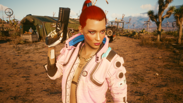 Alt's cyberware palm and Evelyn's golden fingertips